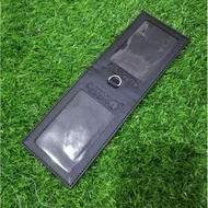 2 Sided ID Card Holder QATAR AIRWAYS PU Leather Magnetic lock 4 Slots