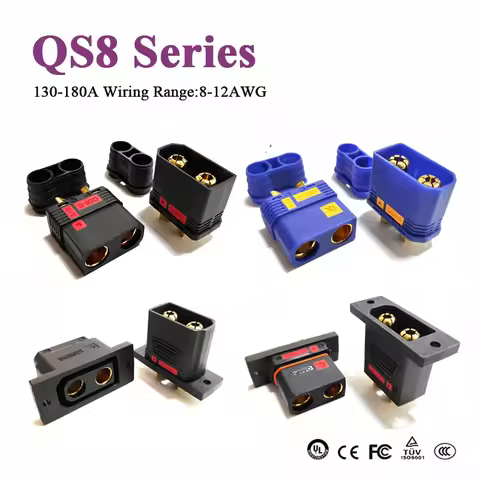 130-180A QS8 Series Lithium Battery Anti Spark Battery Connector QS8P-S QS8P-L QS8P-U Female Male Pl