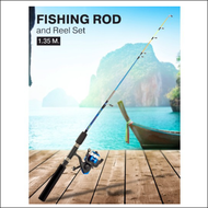 Set Rod Pemancing dan Reel Fishing Rod and Reel Set Pancing Ikan Udang Mesin Batang Kail