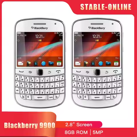 Original Blackberry Bold Touch 9900 3G Mobile Phone QWERTY Keyboard 2.8'' TFT Screen WiFi 5MP 8GB RO