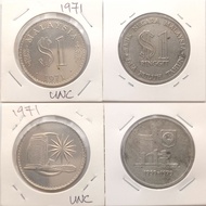 1Set2pcs 1Ringgit 1971+1979 Malaysia Commemorative Coin Duit Syiling Lama (CollectibleOnly)