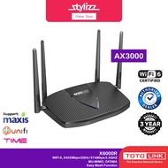 TOTOLINK X6000R AX3000 WIRELESS DUAL BAND GIGABIT WIFI 6 ROUTER - OFDMA, MU-MIMO, XTRA RANGE TECHNOL