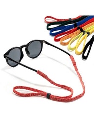 一個項目的戶外通用休閒運動眼鏡帶眼鏡支架純色眼鏡繩防滑多色波西米亞彈性可調式眼鏡掛繩