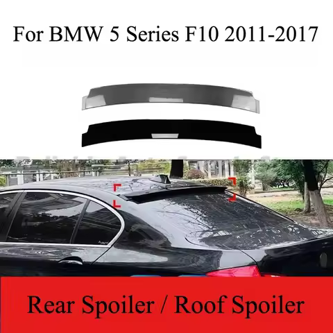 2pcs Universal Rear Spoiler For BMW 5 Series F10 525i 530i 2011-2017 Rear Roof Spoiler Lip Decal Sty