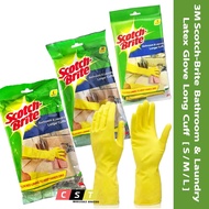 3M Scotch-Brite Bathroom & Laundry Latex Glove Long Cuff Cleaning Glove [S/M/L]