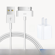 สายเคเบิลข้อมูลแบบปากกว้างสำหรับ iPhone 4 พร้อมชาร์จเร็ว USB 30pin รุ่นเก่า iPad 1 2 3 คอมพิวเตอร์ ช