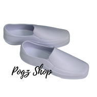 Pogz Shop W1 Durable White Black Shoes Splasher Shoes for Men Boys Women Ladies Girls Formal Afforda