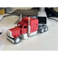 American Peterbilt 379 Tractor Model – High Quality 3D Printing, Sharp Details, Container Trailer