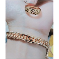 Chain bracelet + chain ring