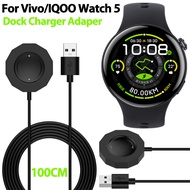 For Vivo Watch 5 IQOO Watch 5 Smart Watch Dock Charger Adapter USB Charging Cable Power Wire (100CM)