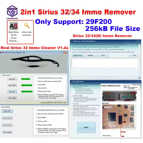 2in1 For Sirius 32-34 Immo Cleaner Remover For Sirius 32/34(N) Immo Remover For Renault For Dacia 29