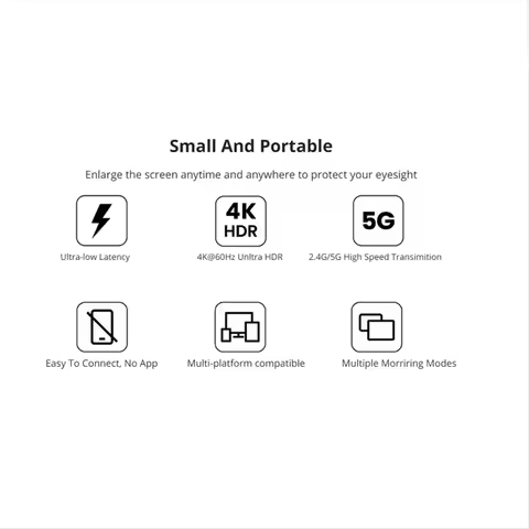 A60P G54 4K 60Hz 5G Wireless -Compatible Adapter Wifi Display TV Receiver Dongle for Miracast Airpla
