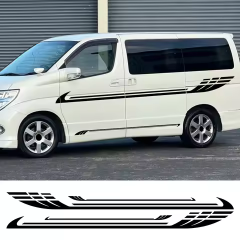 Car Door Side Sticker for Nissan Elgrand E50 E51 E52 51 50 Camper Van Graphics Racing Sport Stripes 