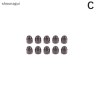 shounagui ที่ครอบฝาปิดโดมสีดำ10ชิ้นสลักเกลียวพลาสติกพีอีทรงหกเหลี่ยม M4 M5 M6 M12 M10 M8สำหรับเครื่องมือรถยนต์มอเตอร์ไซค์