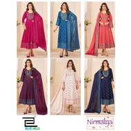 [Ready-Stock Size L to 5XL] Rayon 2pc Punjabi Suit with Chanderi Dupatta By Blue Hills