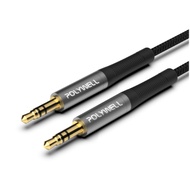 POLYWELL 3.5mm AUX Stereo Audio Cable 50cm~5m Male To 3-Pole
