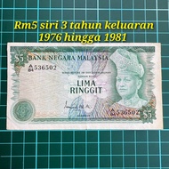 A660 Rm5 siri 3 duit kertas lama duit syiling lama barang antik barang lama duit Malaysia lama duit 