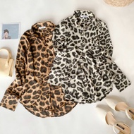 Leopard Top Shirt Kemeja motif Leopard