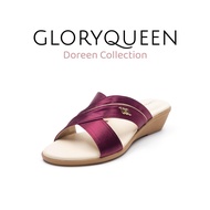 GLORYQUEEN Doreen Collection Elegent Women Wedge Sandal Perempuan Wanita Ringan Tumit 4cm Open Toe