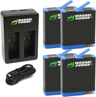 Wasabi Power HERO8 Battery (4-Pack) and Dual Charger for GoPro Hero 8 Black (All Features Available), Hero 7 Black, Hero 6 Black, Hero 5 Black, Hero 2018, Fully Compatible with Original