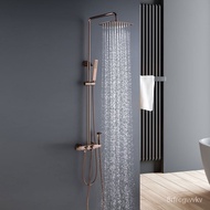 German Contemporary High-End Rose Gold Constant Temperature Shower Head Set Copper Home Bathroom Hot and Cold Luxury Sho