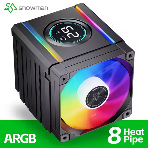 SNOWMAN AX880PRO Air CPU Cooler 8 Heat Pipes ARGB Fans CPU Cooler With Display Intel LGA1851 1700 20