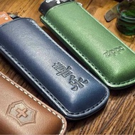 Cowhide Lighter Case Unique Handmade Grassshopper Cricket Lighter Leather Case Vegetable Tanned Cowh