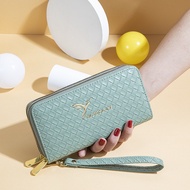 HP LONG WALLET IMPORTED BRANDED PREMIUM KOREAN WOVEN WOMEN'S FASHION BATAM SIMPLE TEENAGERS' LATEST 