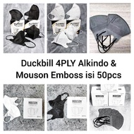 MASKER DUCKBILL 4PLY ALKINDO MOUSON PREMIUM EMBOSS FACEMASK 3D