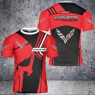 US 3D T-shirt BEST GIFT Chevrolet Corvette C8 Skull Sport Men's Quick Drying Top 2025