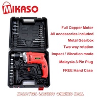 100%MIKASO IMPACT DRILL 2 MODE SET 100% FULL COOPER, PENEBUK DINDING, MESIN GERUDI, GERUDI DINDING