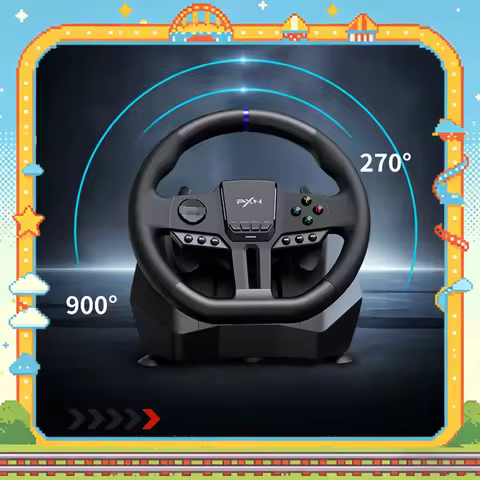 PXN V900 GEN2 Gaming Steering Wheel Driving Racing Simulator 270°/900° Rotation For PC Switch PS3 PS