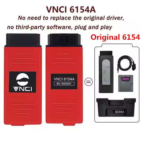 Newest VNCI 6154A V25.2.1 OBD2 Scanner Support CAN FD DoIP Online Function Firmware Update WIFI USB 