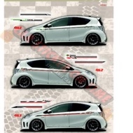 CAR BODY STICKER ALZA MYVI VIVA BEZZA GEN2 AXIA KANCIL 2PCS