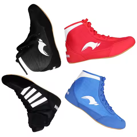 Professional Boxing Wrestling Shoes Rubber Outsole Breathable Combat Shoe Durable Sports Sneakers Sc