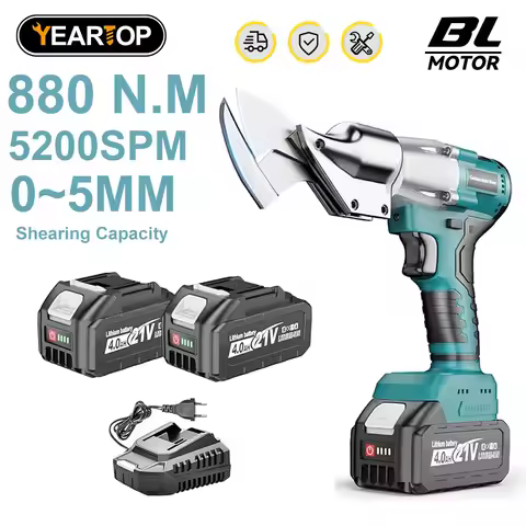YEARTOP Brushless Electric Iron Scissors 5200SPM Metal Cutting Stainless Iron Sheet Shear Cutter Too