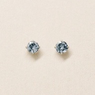 【Second Earrings】 鉑金灰色尖晶石耳環