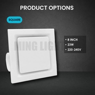 (Sirim) 8" Bladeless Ceiling Exhaust Fan Ventilation Fans Ekzos Air Ejector Bedroom Toilet Bathroom 