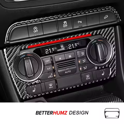 For Audi Q3 8U 2013-2018 Carbon Fiber Center Console Air Conditioner Panel Trim Protect Sticker Car 