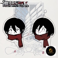 Attack on titan acrylic Key Chain Printed levi ackerman mikasa eren jaeger