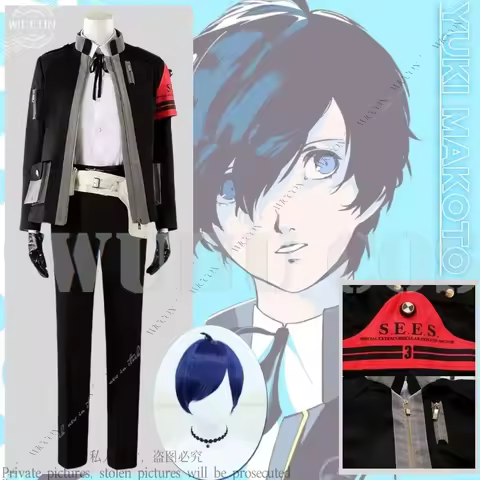 Yuki Makoto Cosplay Costume Wig Shiomi Sakuya Combat Clothing Battle Role Play School Uniform Hallow