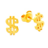 IH3 Top Cash Jewellery 916 Gold Dollar Sign Stud Earrings