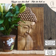 Buddha Massion, Wood Sculpture (Buddha Looks) Natural Brown