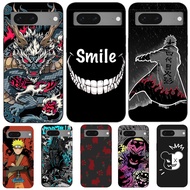 For Google Pixel 7 Case For Google Pixel 7 Pro Soft Case black tpu case Smiley