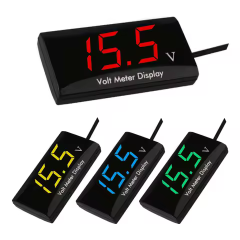 DC 8V-18V 0.56 inch LED Digital Waterproof Voltmeter Voltage Tester Detector Voltage Meter For Motor