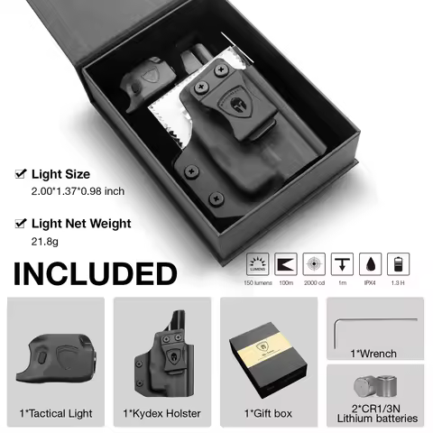For Glock G17 19 43 43x 48 SIG P365XL Taurus G2C G3C Hellcat,WARRIORLAND Mini 150 Lumens Gun Light S
