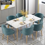 Calami Nordic Style Marble Dining Table Modern Simple Household Scratch and High Temperature-resista