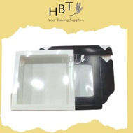 Plain Talam Box Window White/Black 10X10X2.5/9X9X2.5/8X8X2.5 Kotak Kuih Talam | Kotak Kuih Lapis | K