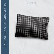 CIGO - Microtex Disperse Pillowcase & Bolster Case Minimalist Motif UK 50x70 (Sarban) UK 35x95