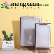 MENGXUAN Ads Display Stand, Wooden Holder Loose leaf Menu Card Holder, Multipurpose Label Holder Mul
